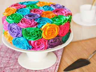 Exotic rose cake